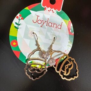 Joyland Santa Earrings with Crystal Accents